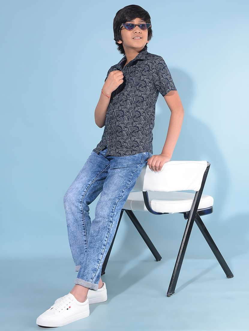 navy blue cotton shirt - 21142854 -  Standard Image - 4