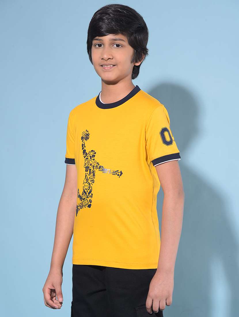 gold cotton t-shirt - 21142869 -  Standard Image - 1