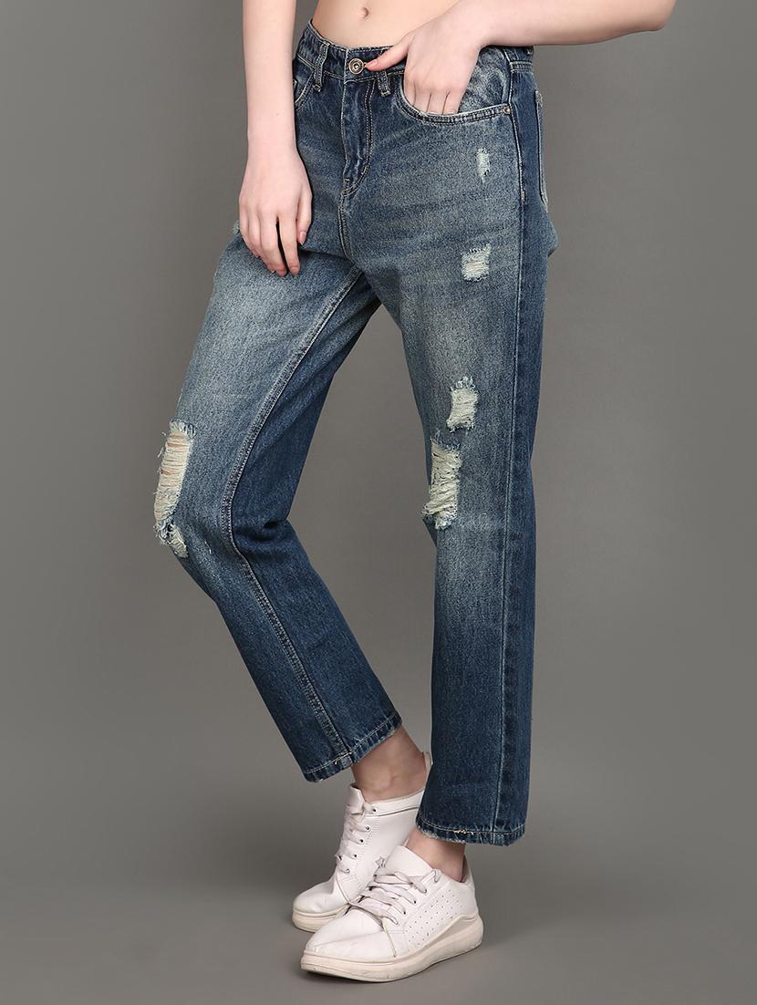 women blue denim jeans - 21143373 - Standard Image - 1