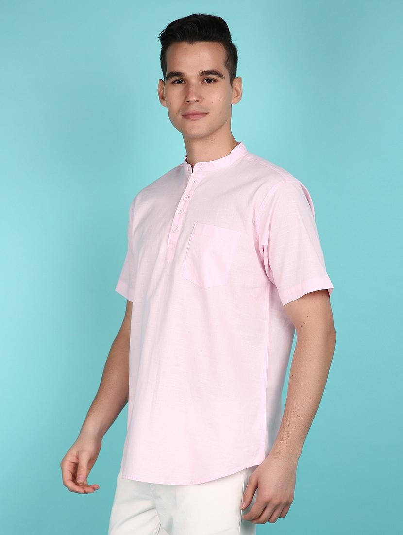 pink cotton casual shirt - 21143403 - Standard Image - 1