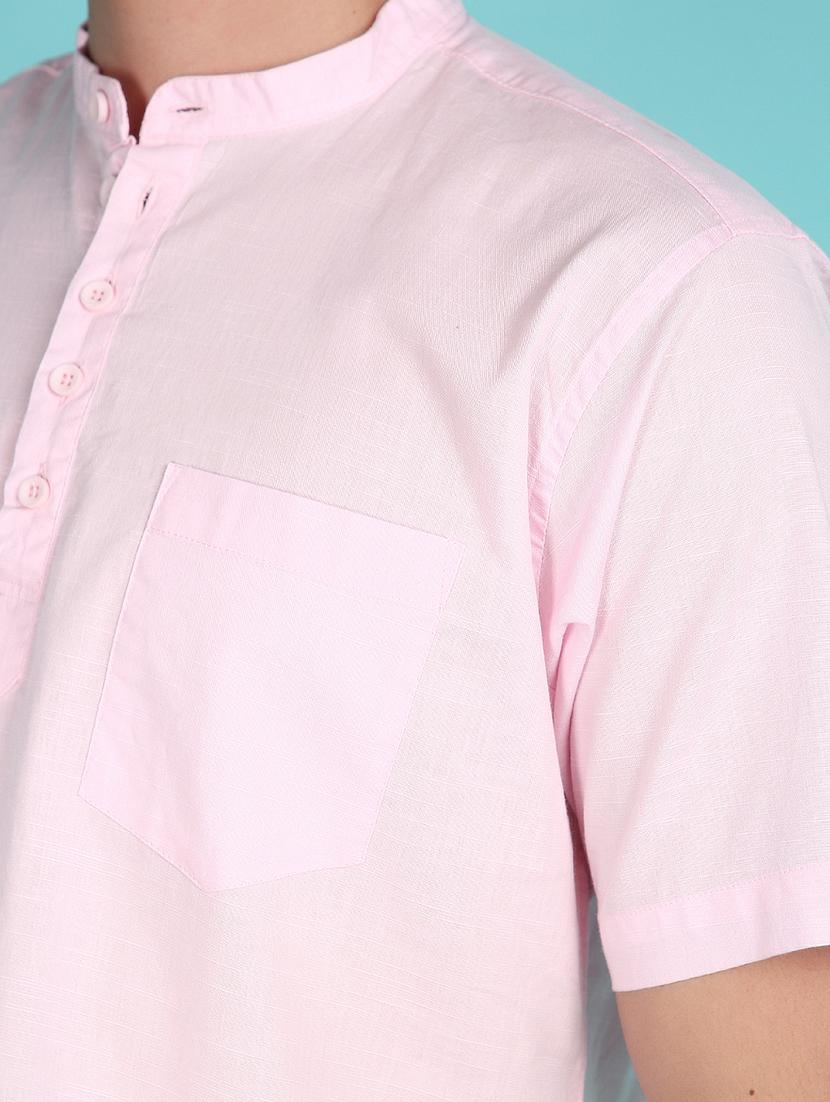 pink cotton casual shirt - 21143403 - Standard Image - 4