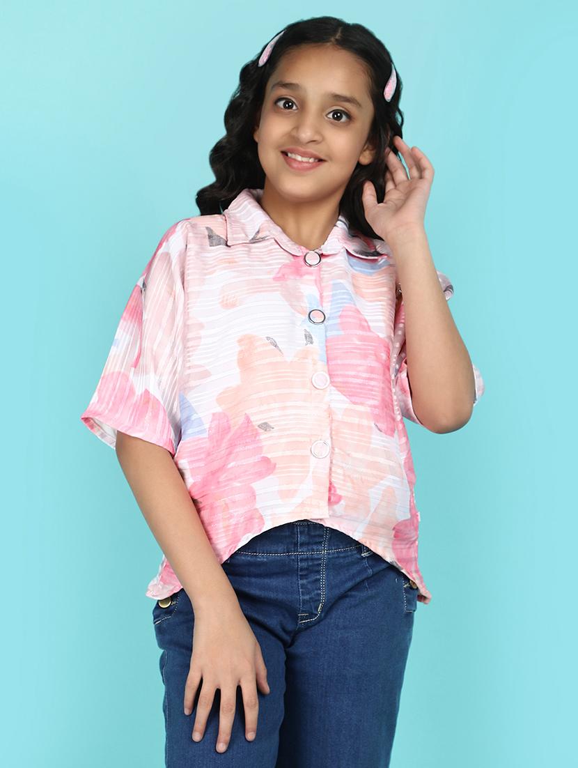 white printed cotton top