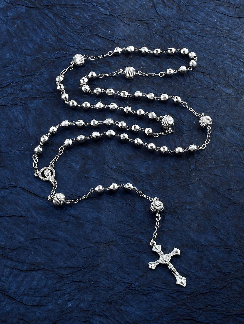 silver brass long necklace - 21143584 - Zoom Image - 0