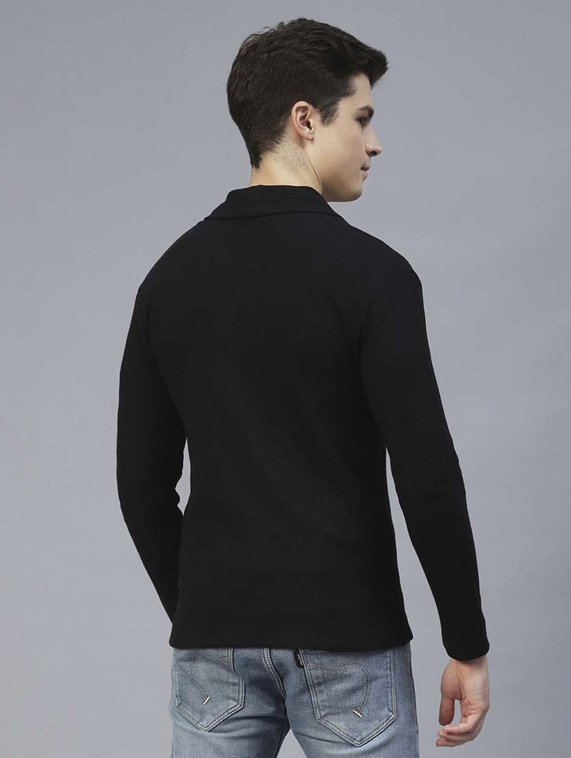 men solid full sleeves cardigan  - 21143594 -  Standard Image - 4