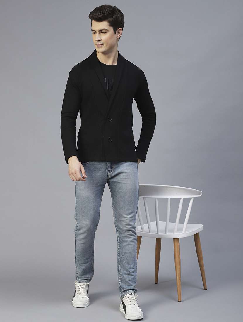 men solid full sleeves cardigan  - 21143594 -  Standard Image - 6