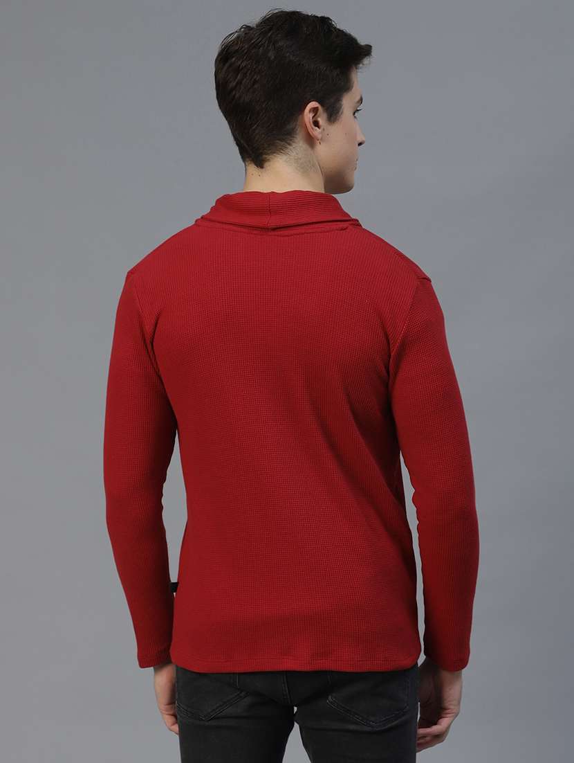 men solid full sleeves cardigan  - 21143596 -  Standard Image - 4