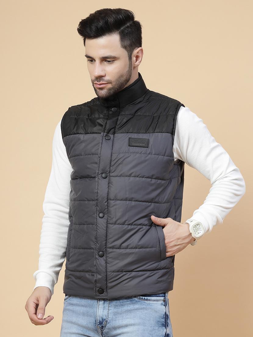 men color block quilted jacket - 21143618 - Standard Image - 1