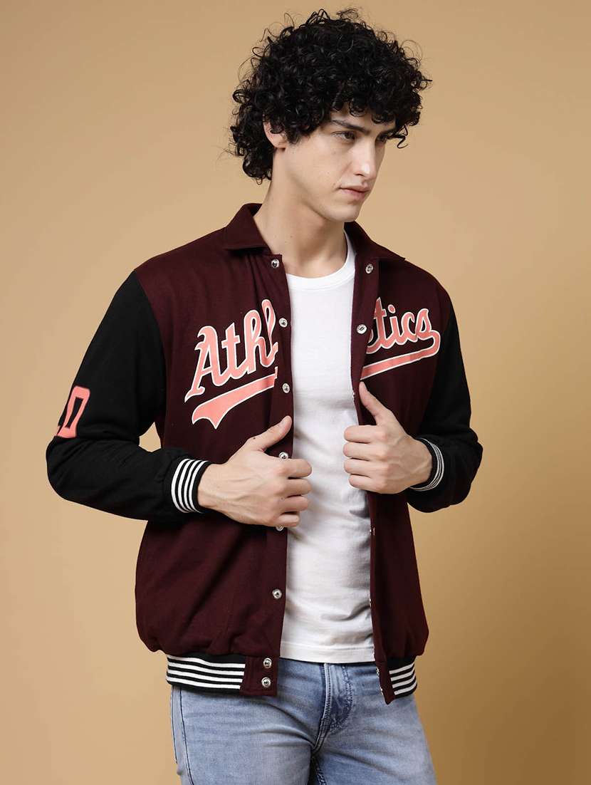 men color block varsity jacket - 21143621 - Standard Image - 1