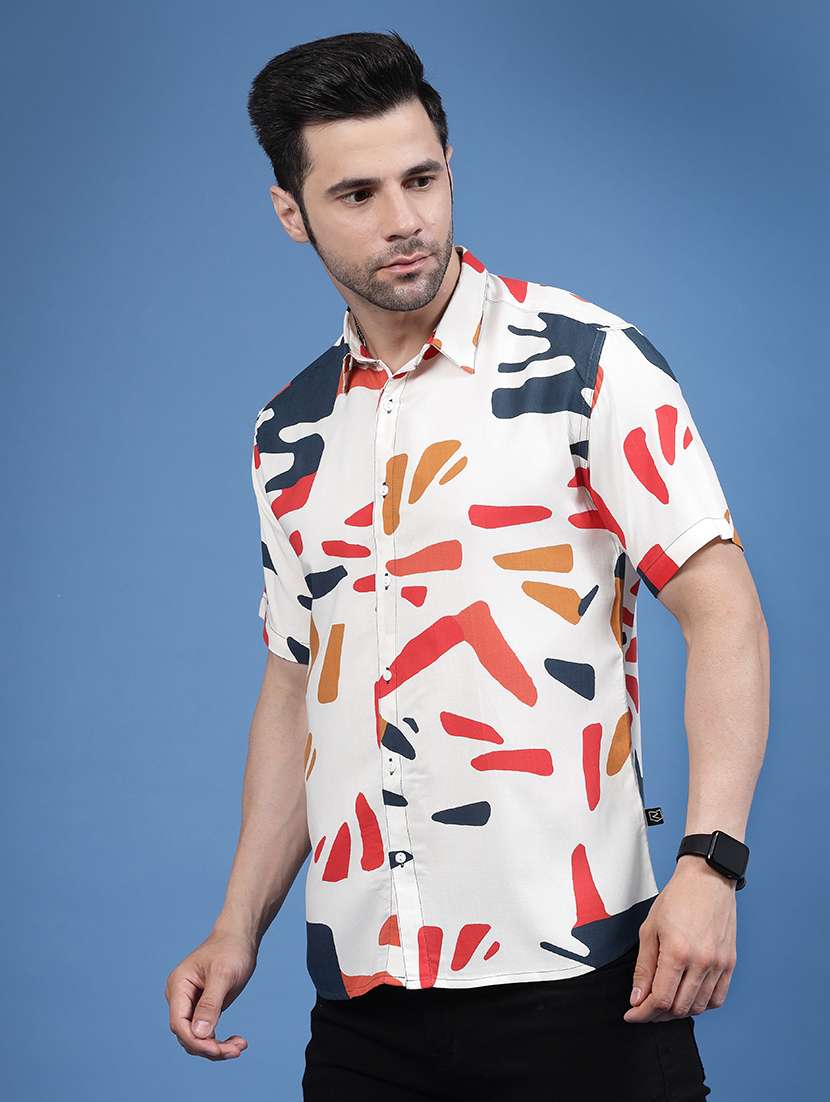 men printed casual shirt - 21143633 -  Standard Image - 1
