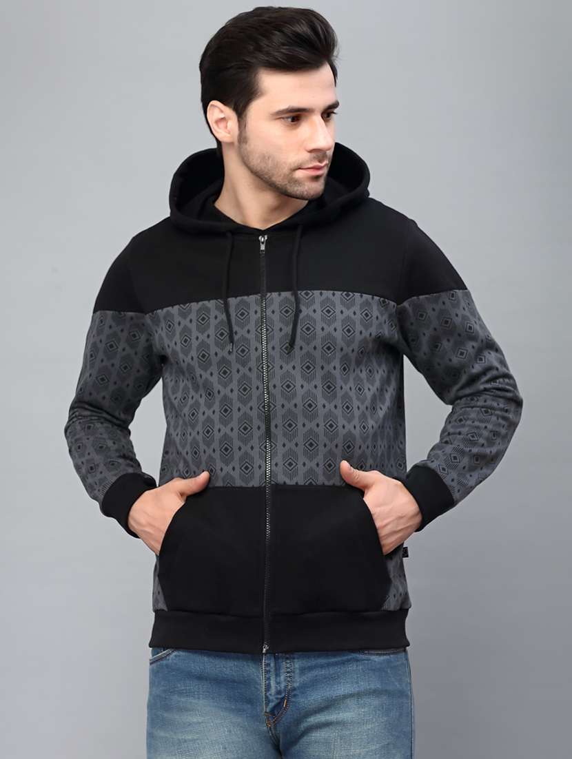 grey fleece casual jacket - 21143681 - Zoom Image - 0