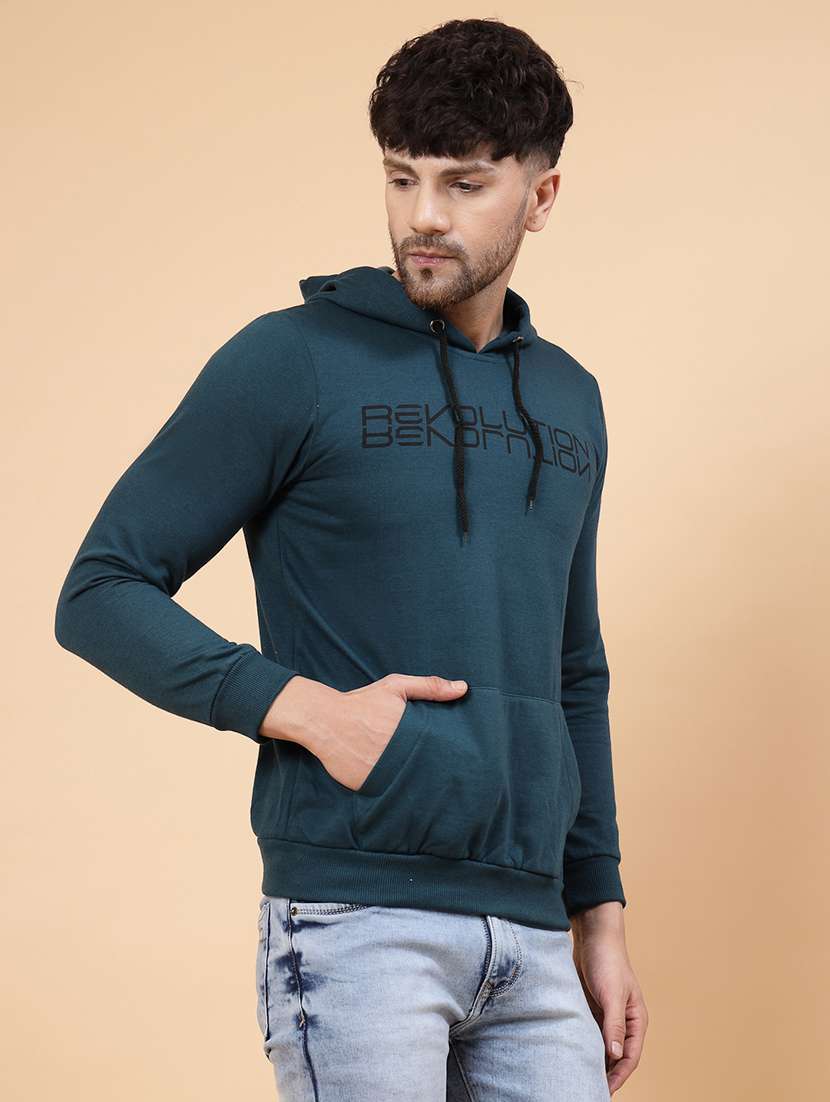 men printed hood neck sweatshirt - 21143692 -  Standard Image - 1