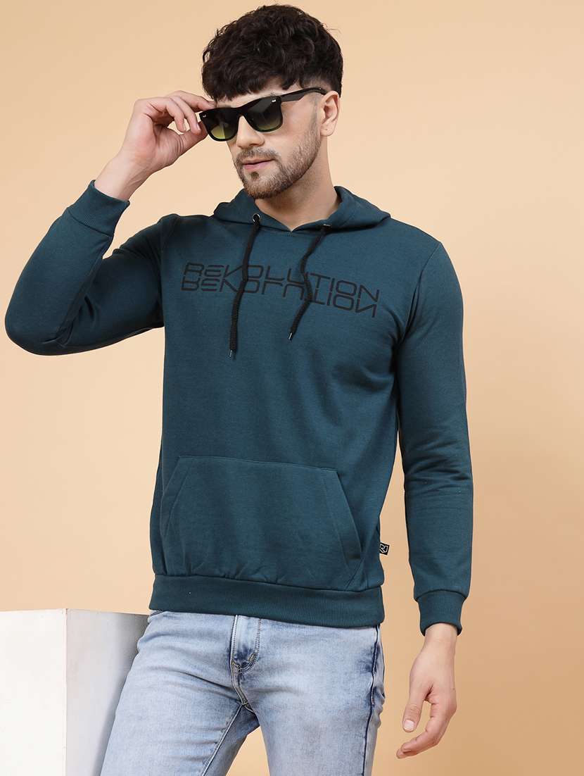 men printed hood neck sweatshirt - 21143692 -  Standard Image - 4