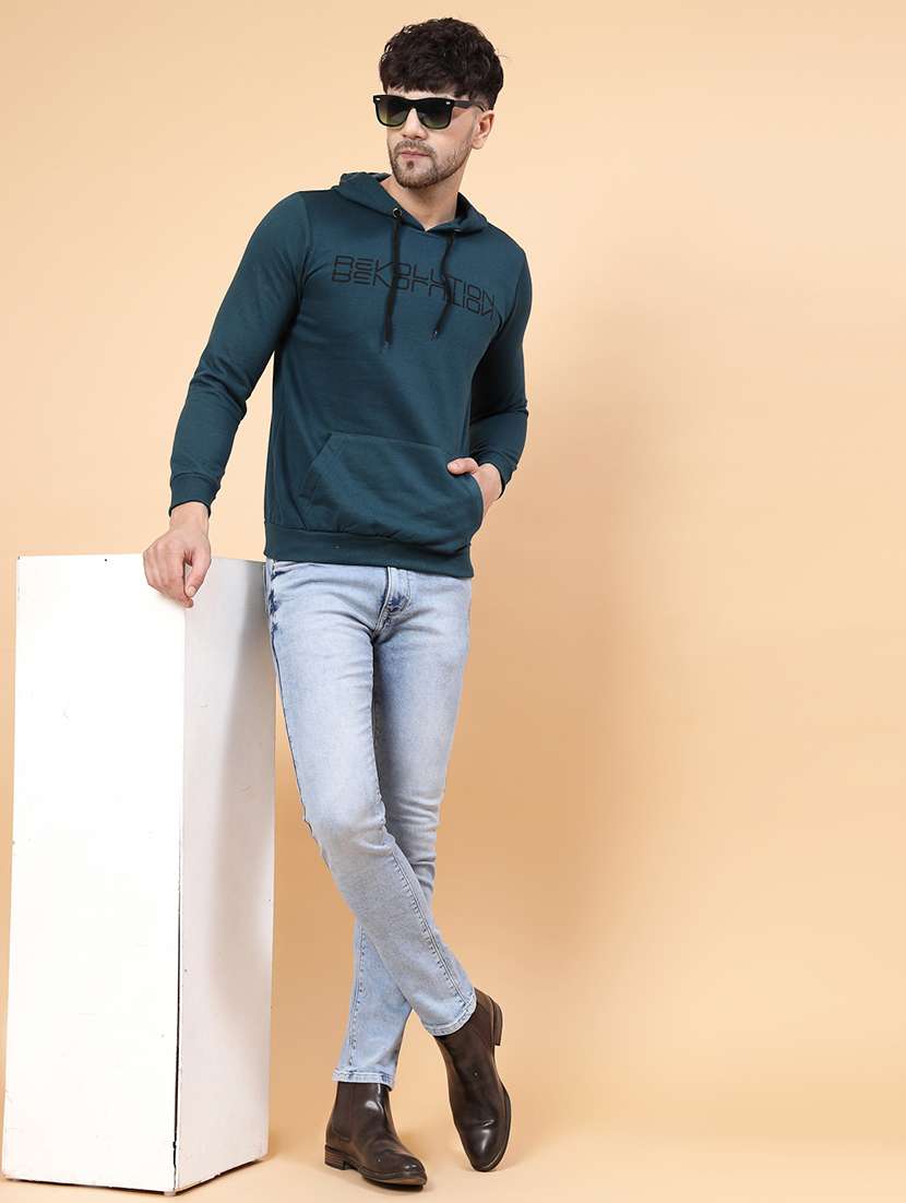 men printed hood neck sweatshirt - 21143692 -  Standard Image - 6