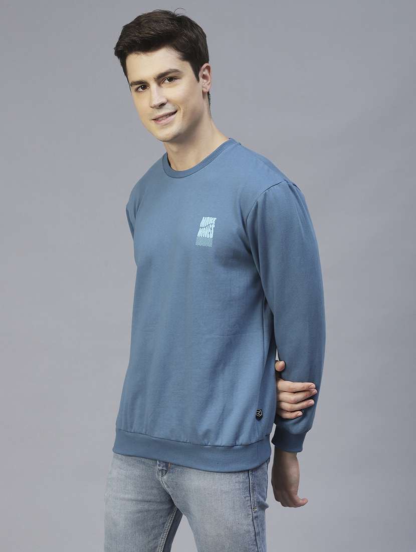 men long sleeves front & back print sweatshirt - 21143717 - Standard Image - 1