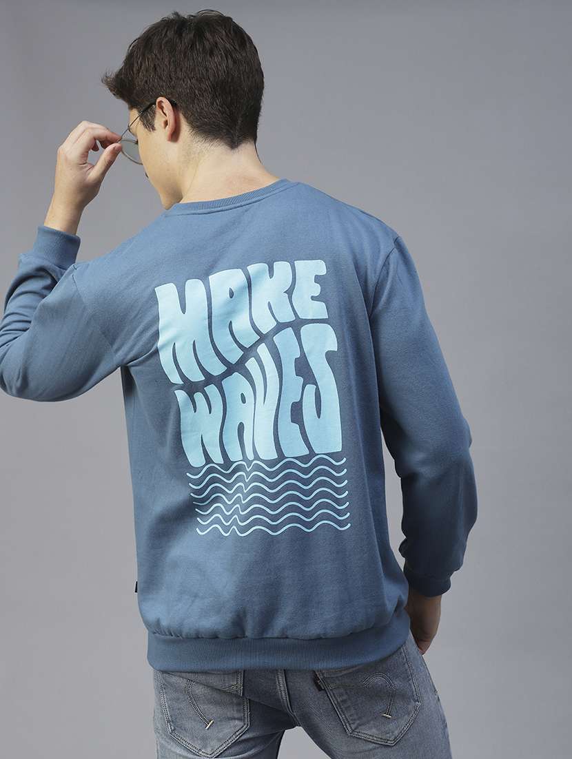 men long sleeves front & back print sweatshirt - 21143717 - Standard Image - 4