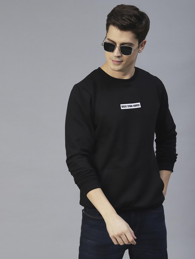 men long sleeves chest print sweatshirt - 21143718 - Standard Image - 1