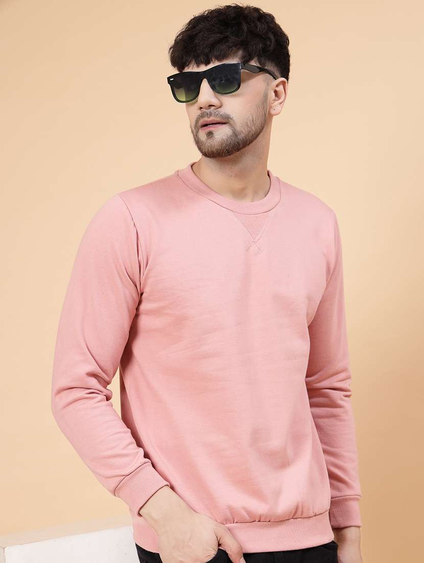 peach fleece back print sweatshirt - 21143721 - Standard Image - 1
