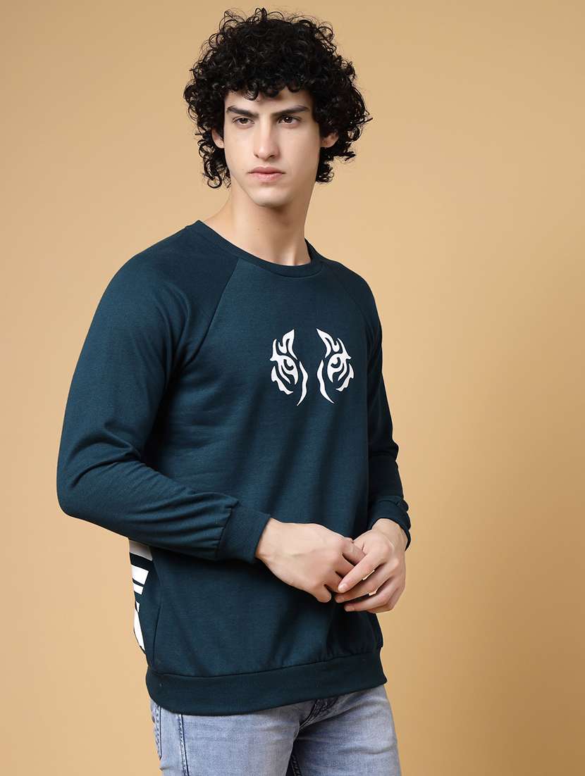 men long sleeves front & back print sweatshirt - 21143722 - Standard Image - 1