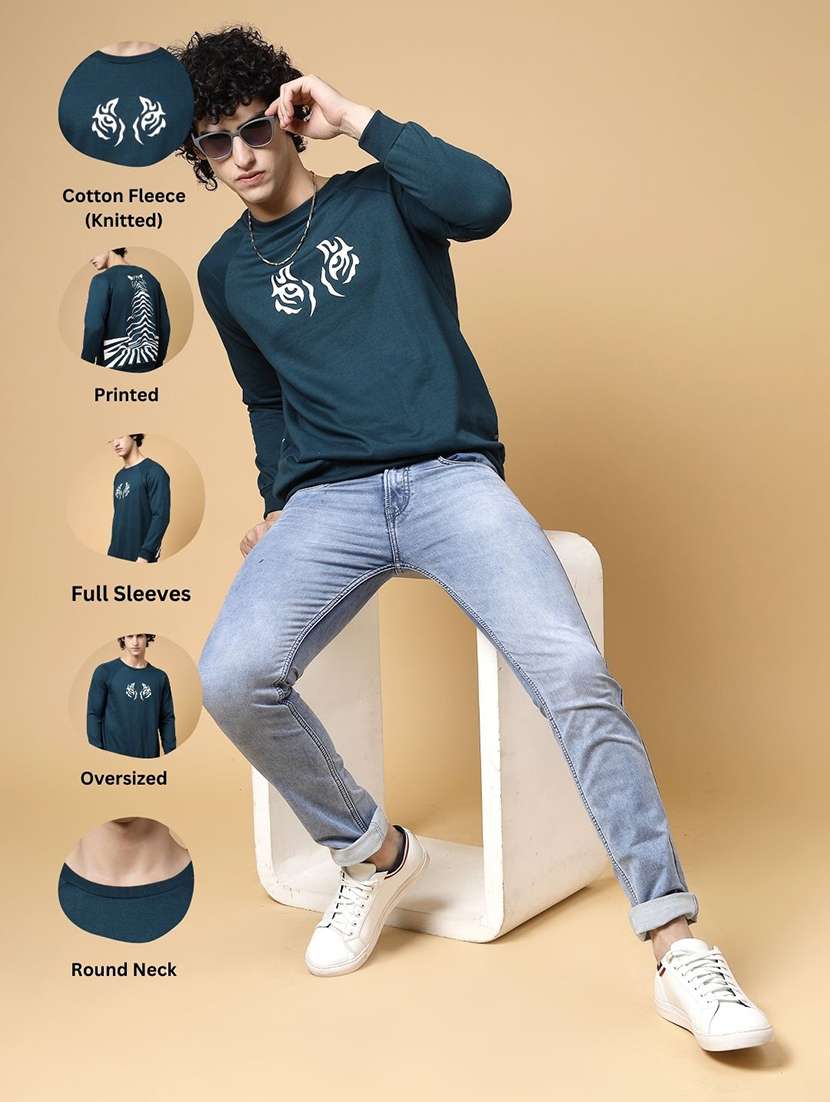 men long sleeves front & back print sweatshirt - 21143722 - Standard Image - 6