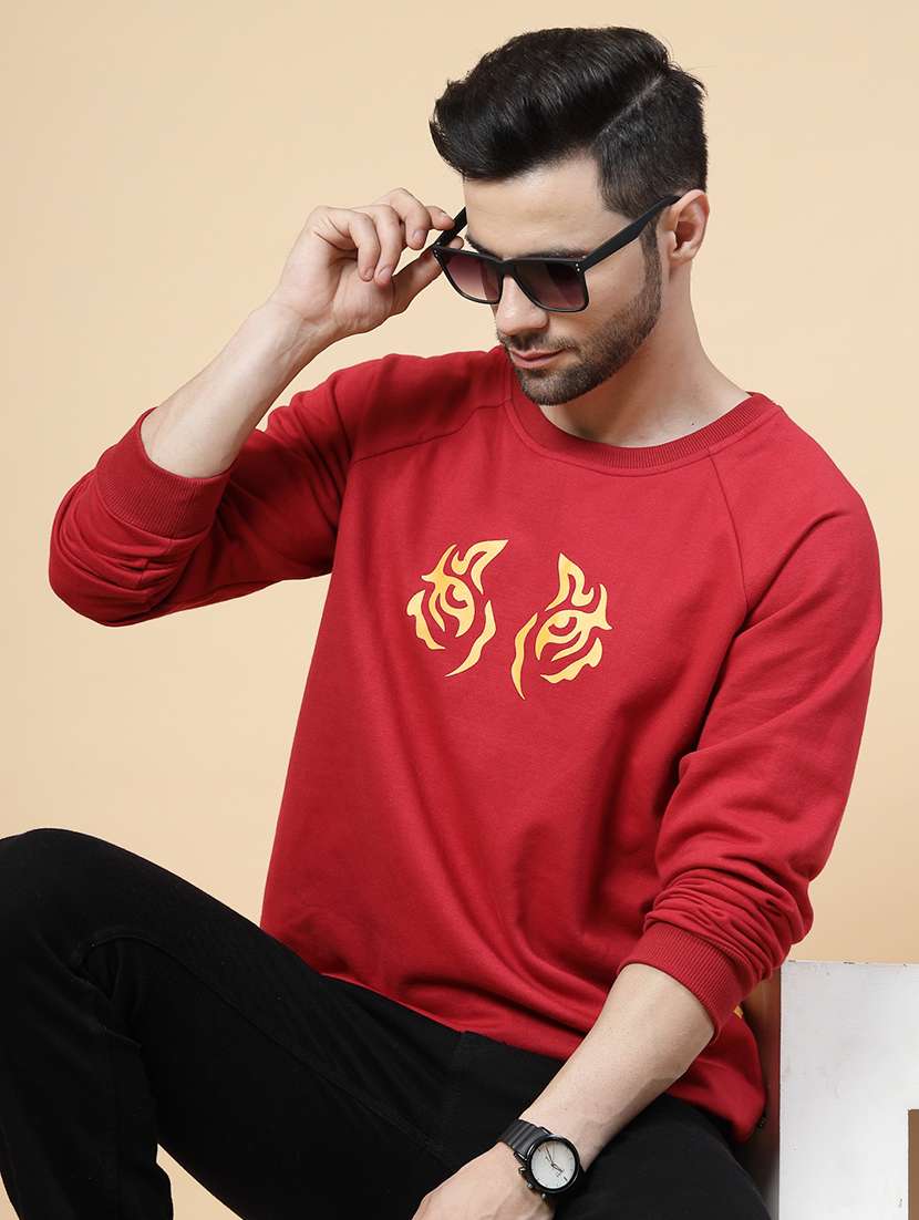 men long sleeves front & back print sweatshirt - 21143723 - Standard Image - 4