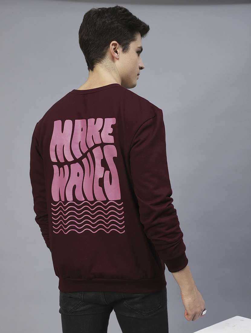 men long sleeves front & back print sweatshirt - 21143727 - Standard Image - 1