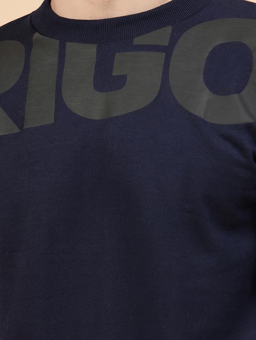 navy blue placement printed sweatshirt - 21143731 - Standard Image - 4