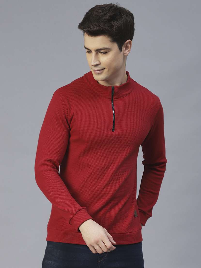 men solid long sleeves plain t-shirt