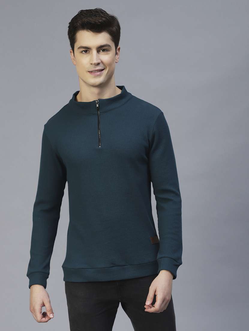 men solid long sleeves plain t-shirt