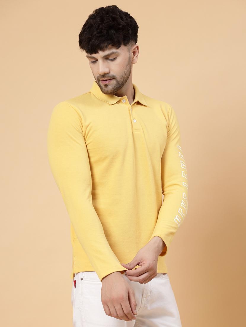 yellow cotton plain tshirt - 21143770 - Standard Image - 1