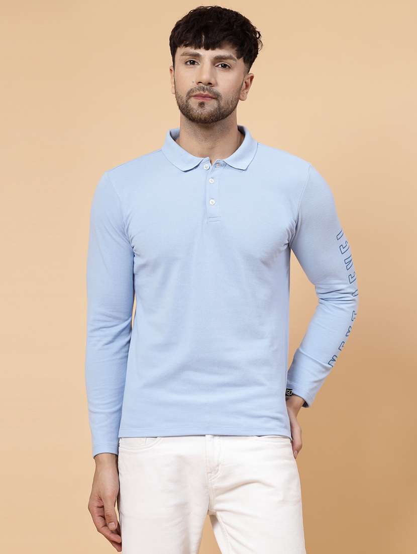 light blue cotton plain tshirt