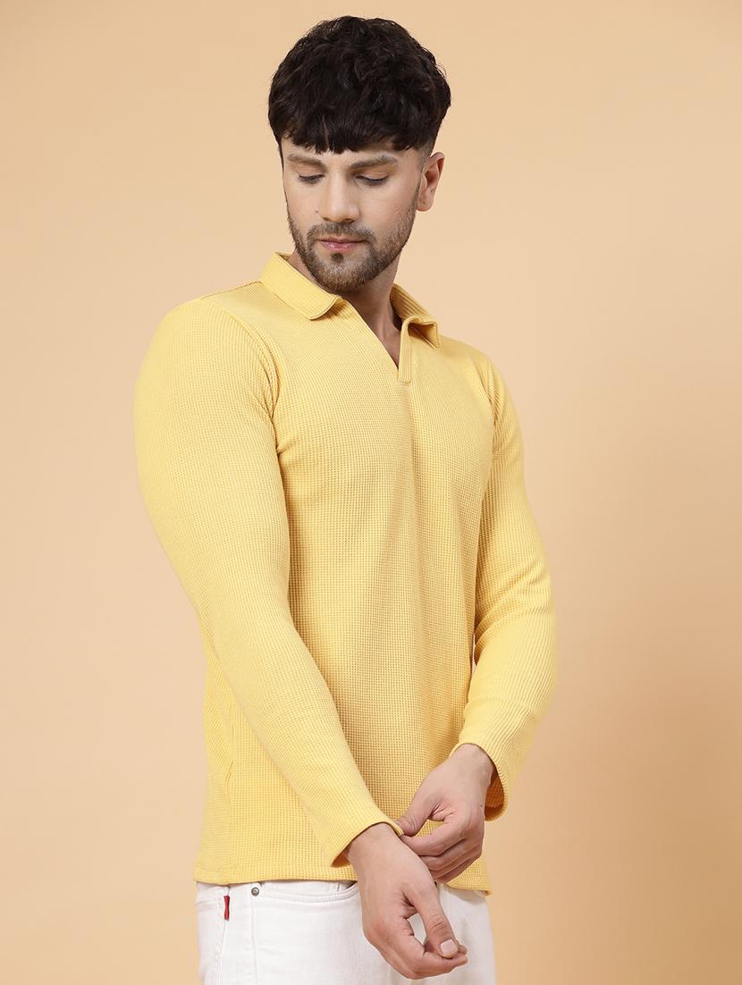 yellow cotton plain tshirt - 21143775 - Standard Image - 1
