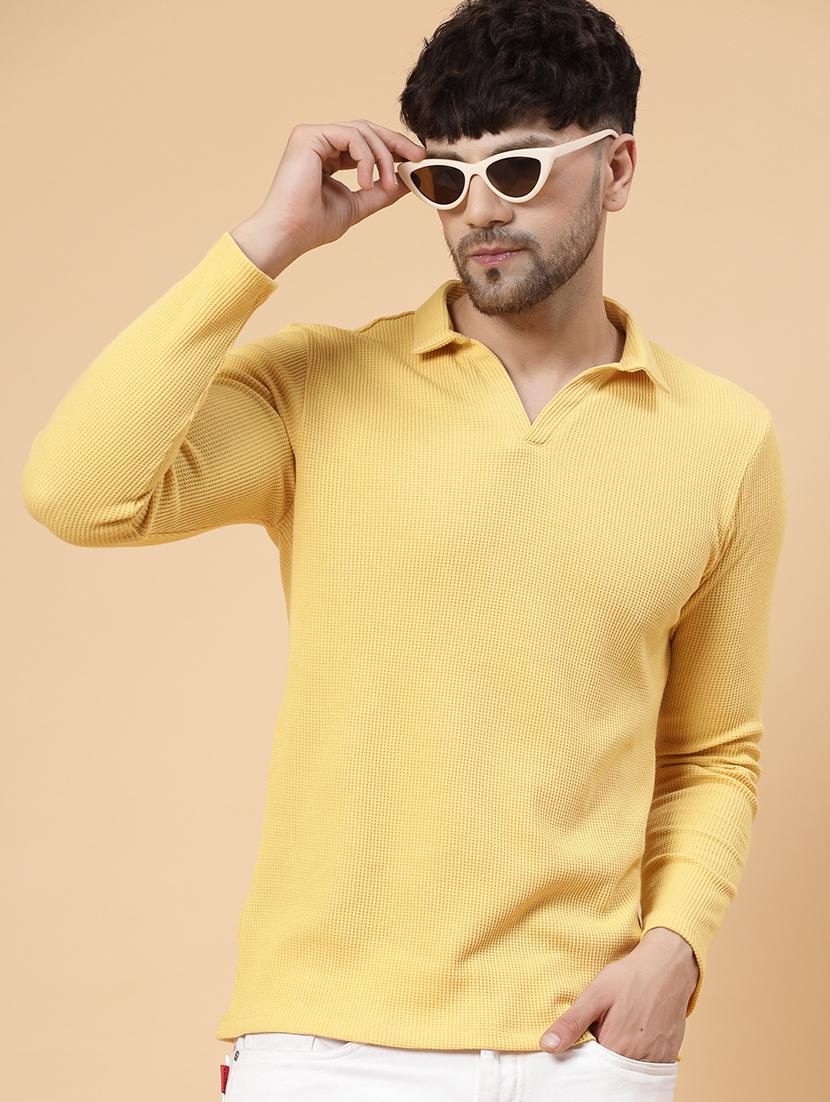 yellow cotton plain tshirt - 21143775 - Standard Image - 4