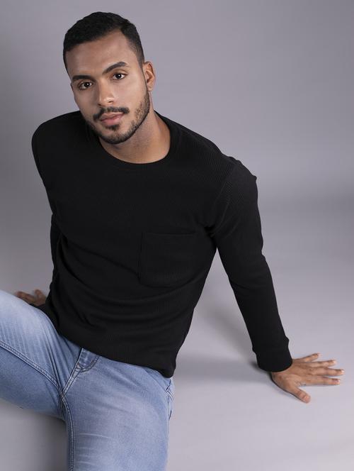 men solid long sleeves plain t-shirt - 21143783 -  Standard Image - 0