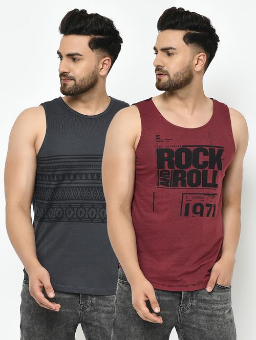pack of 2 printed vest - 21143809 - Standard Image - 0