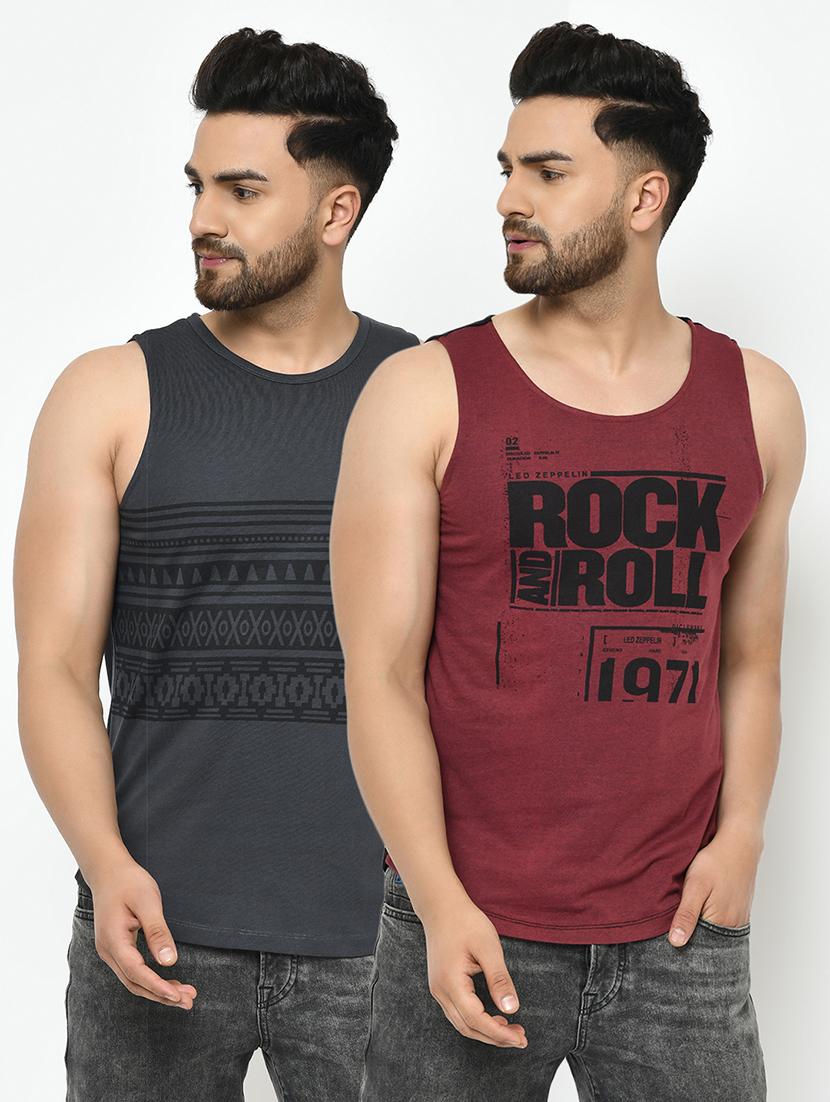 pack of 2 printed vest - 21143809 - Zoom Image - 0