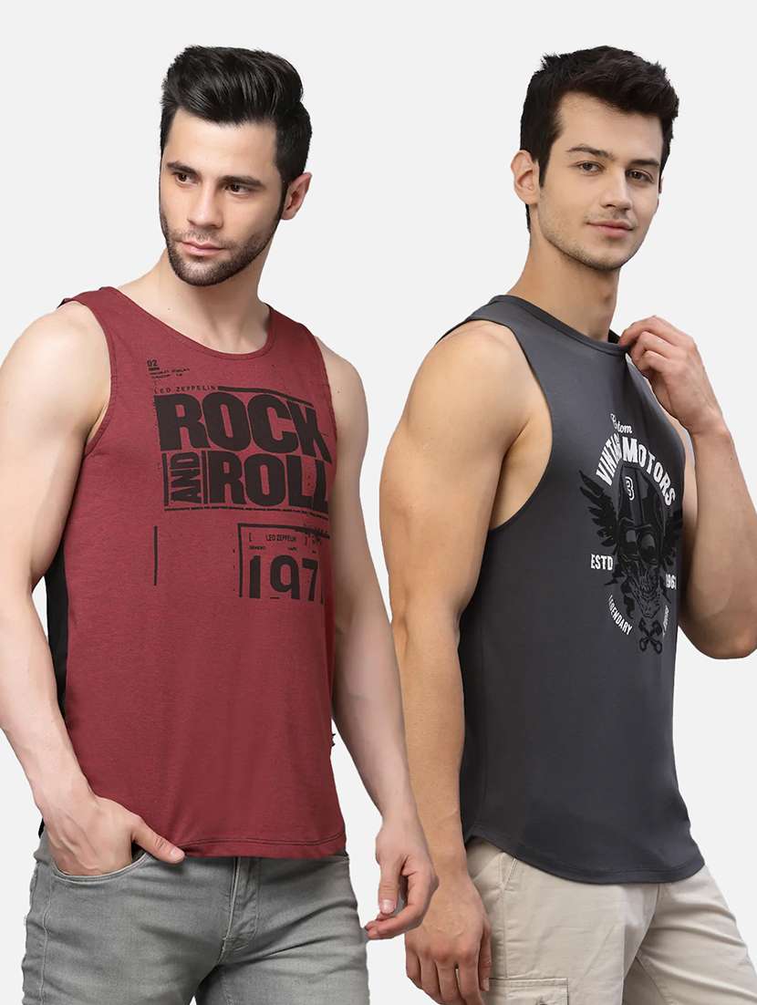 pack of 2 printed vest - 21143811 - Standard Image - 1