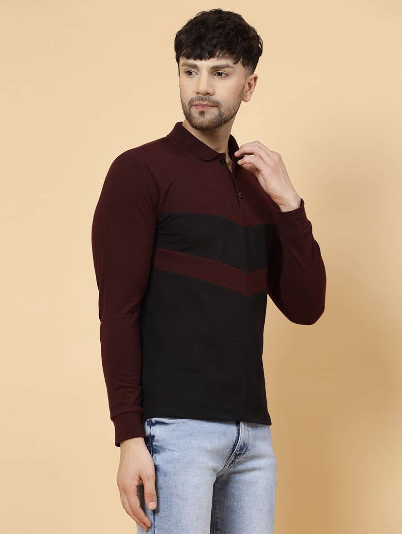men color block polo t-shirt - 21143832 - Standard Image - 1