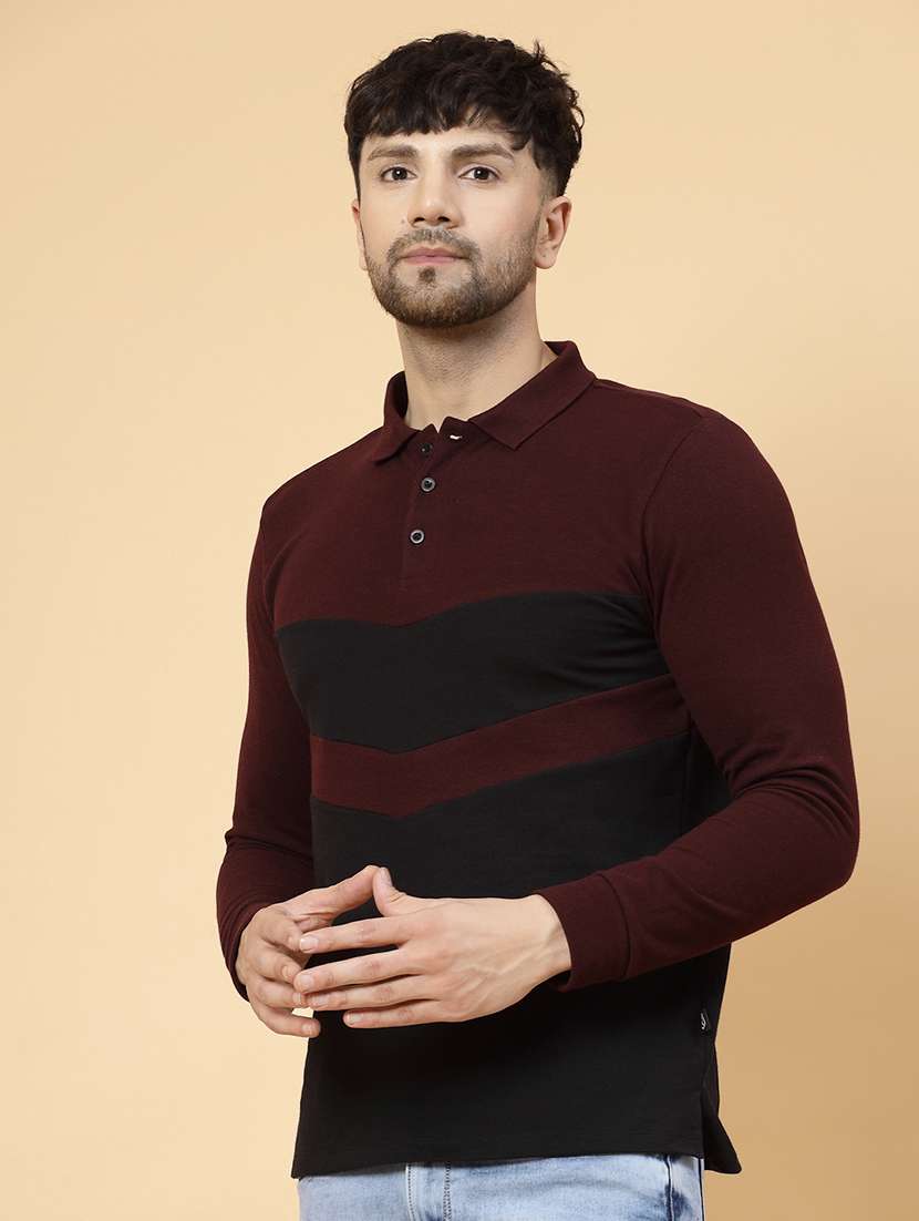 Men Color Block Polo T Shirt