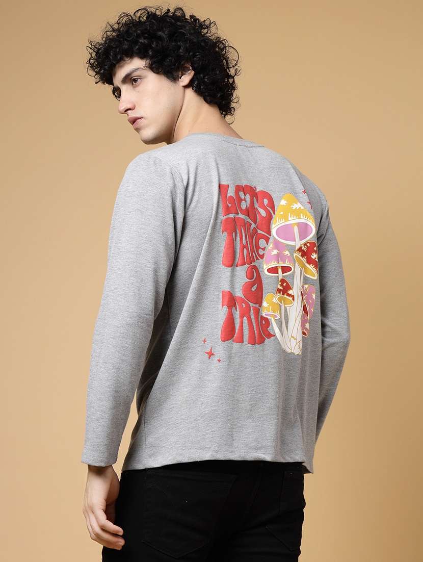 men back print t-shirt
