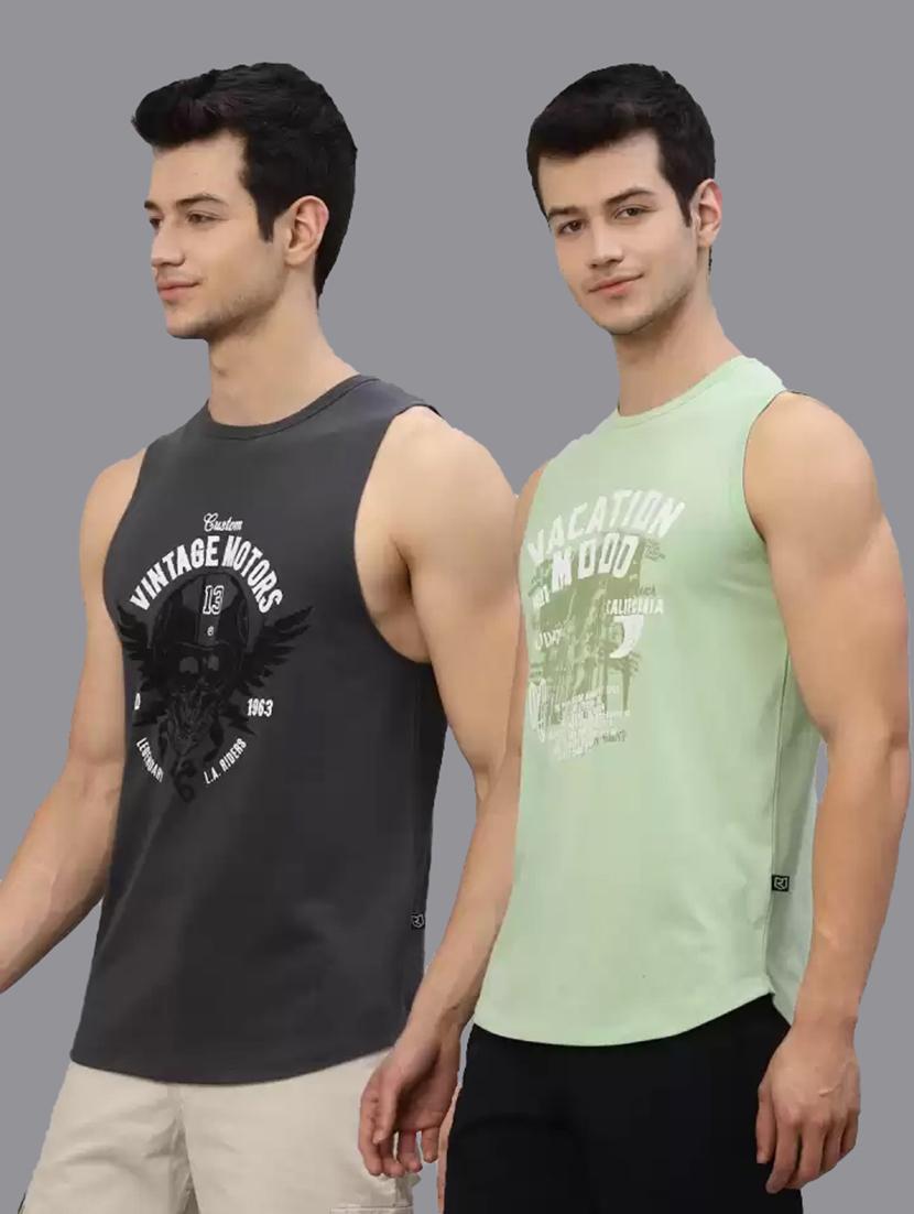 pack of 2 printed vest - 21143899 - Standard Image - 1