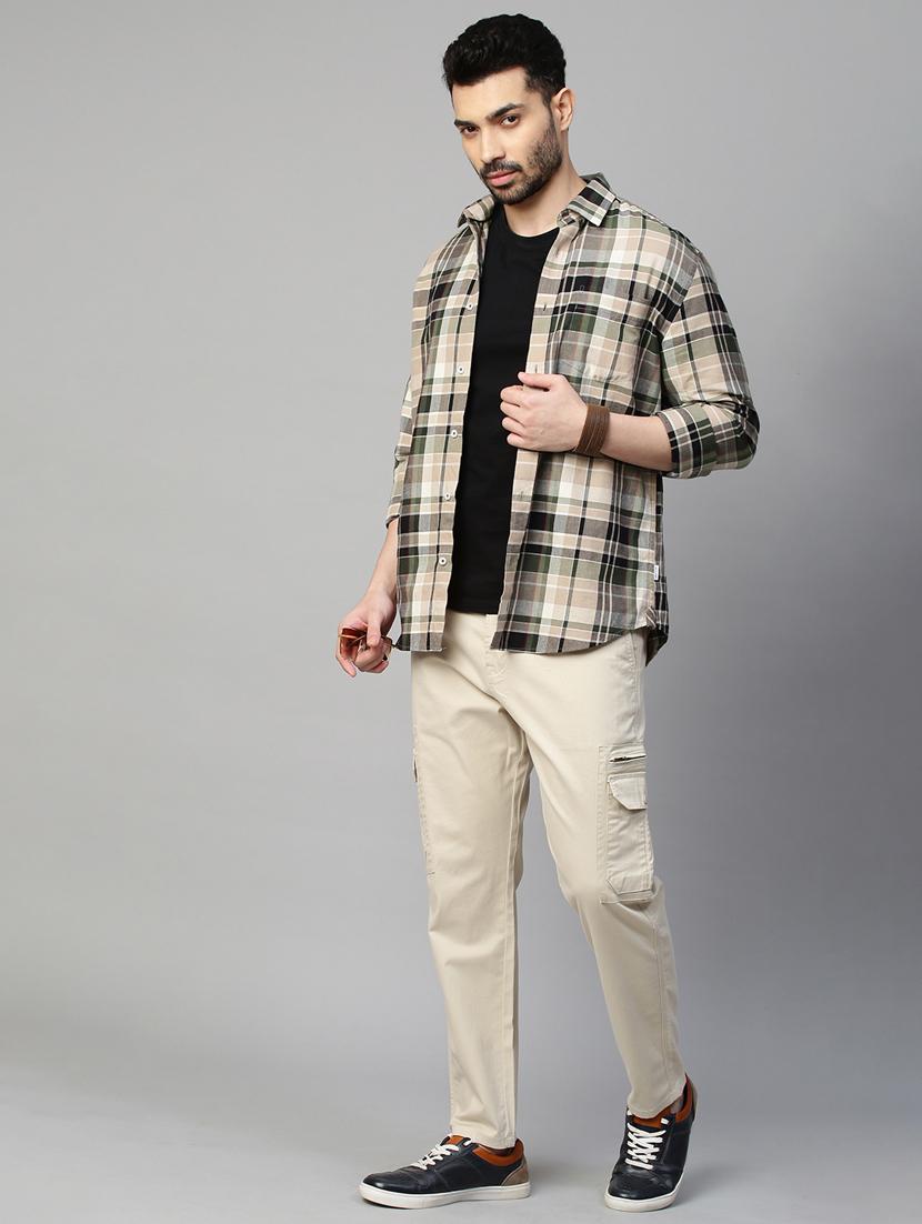 men solids cargos trousers - 21143944 - Standard Image - 4