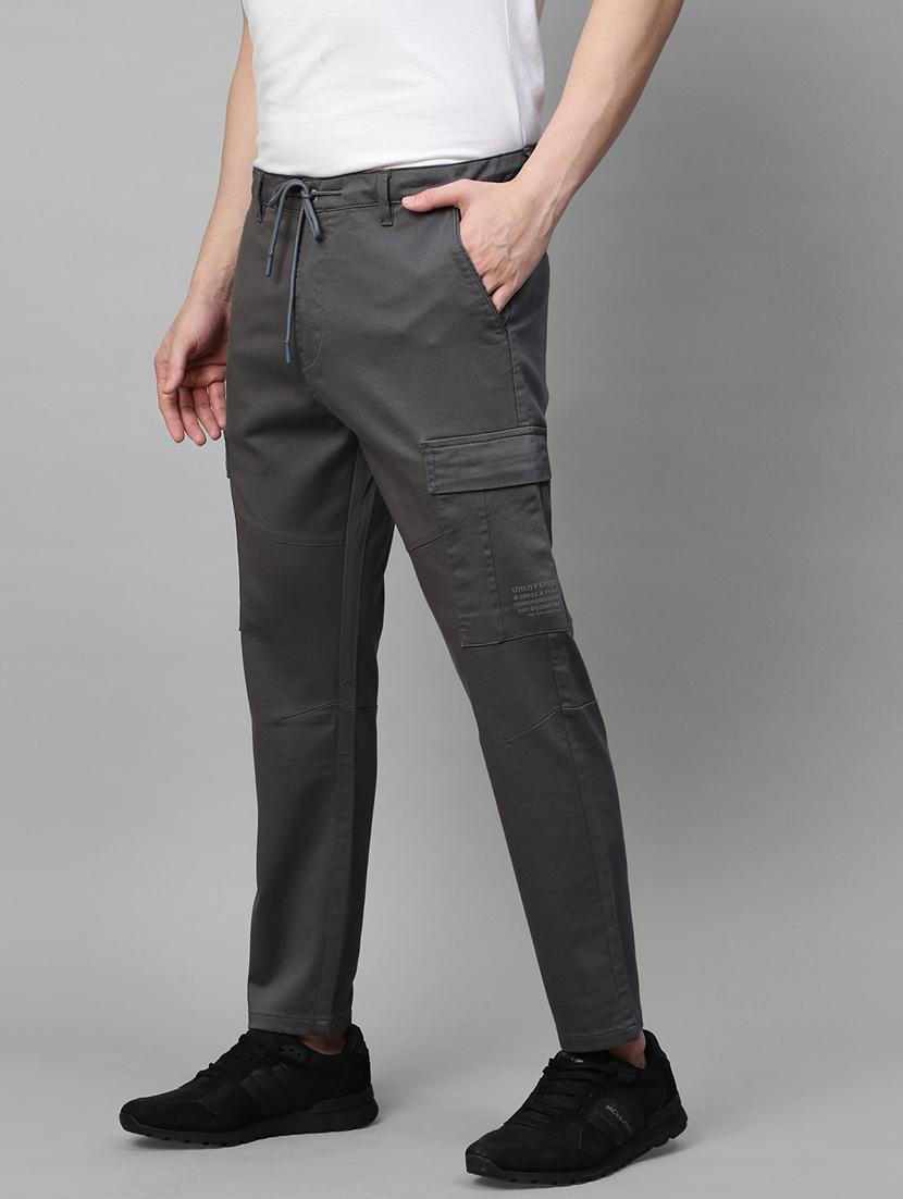 men solids cargos casual trouser - 21143953 - Standard Image - 1