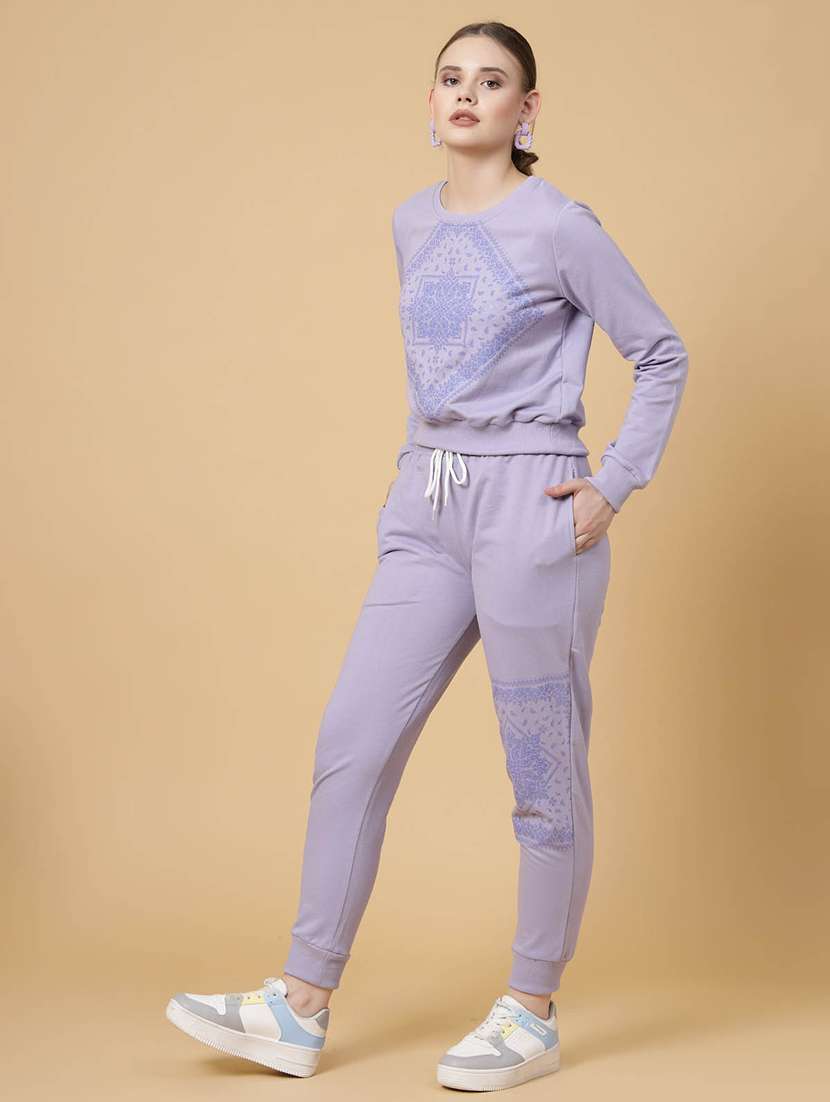women printed jogger & t-shirt co-ord set - 21144007 -  Standard Image - 4
