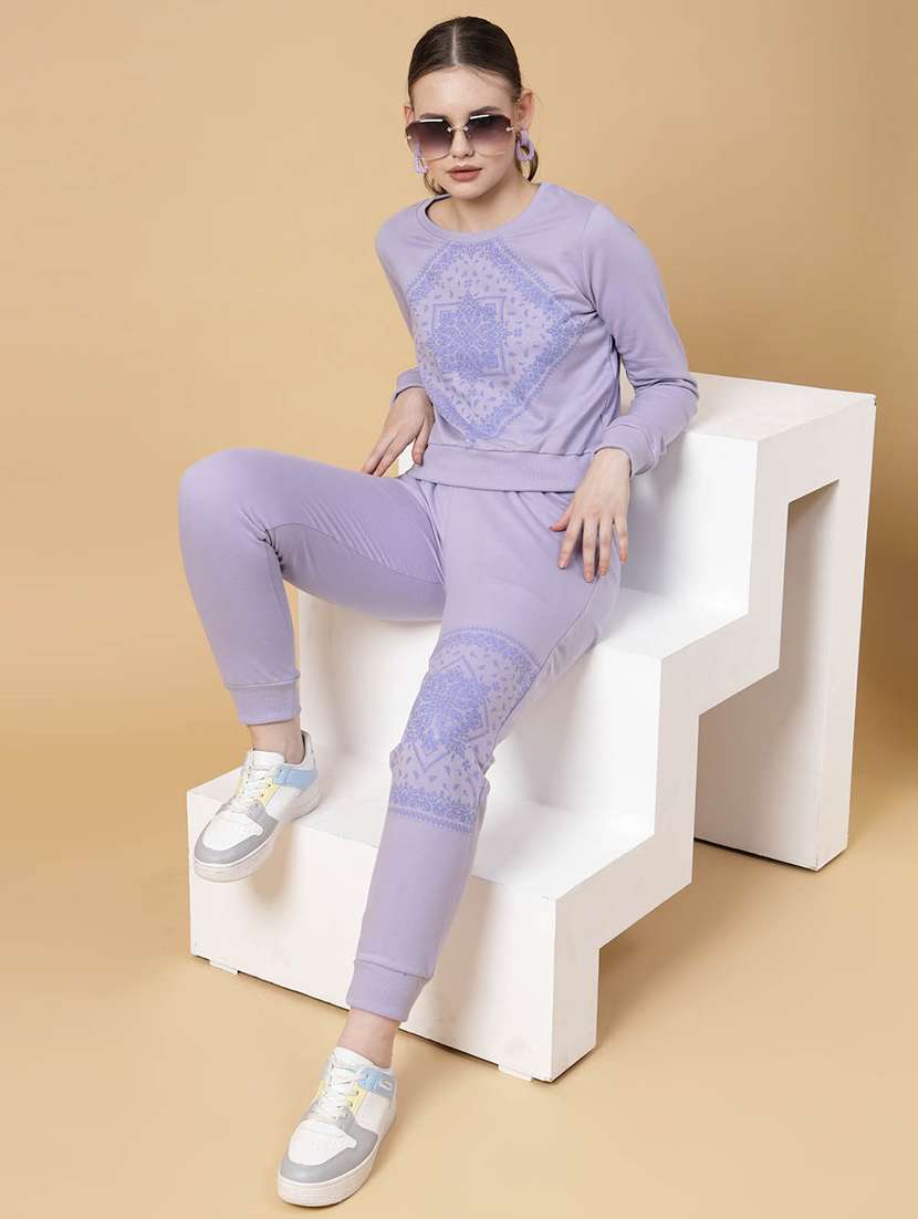 women printed jogger & t-shirt co-ord set - 21144007 -  Standard Image - 6