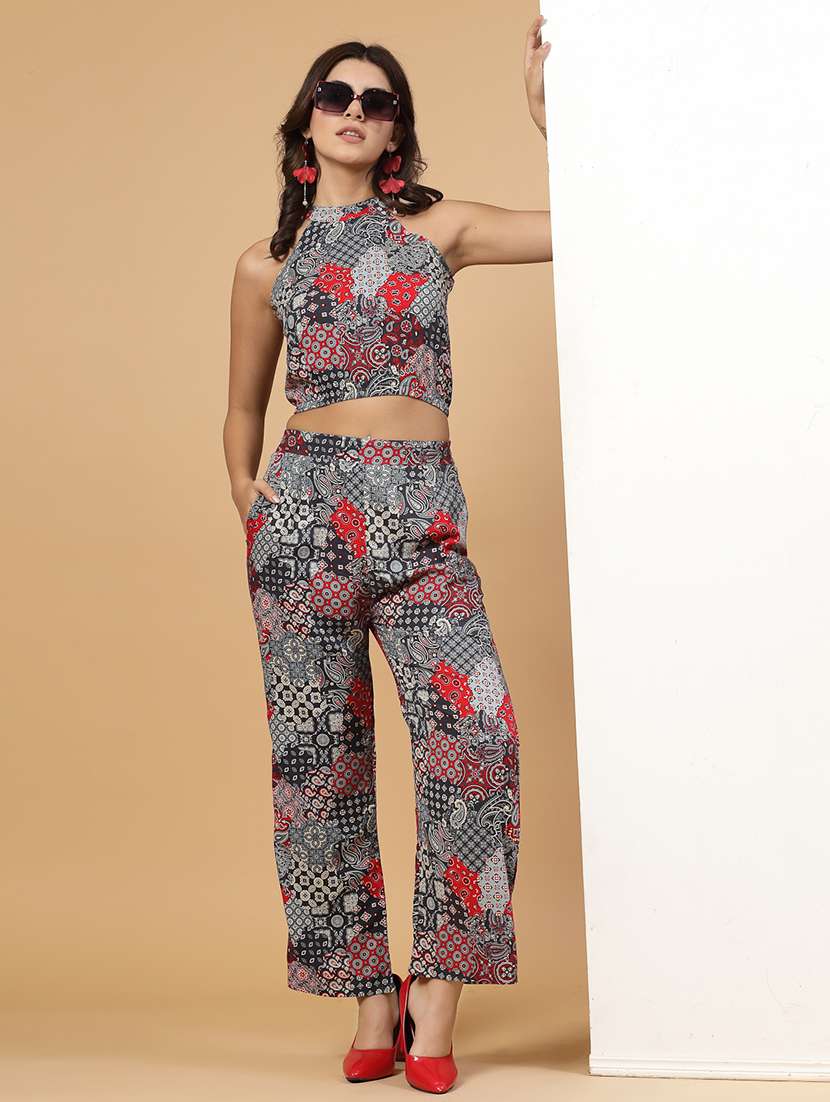 black rayon top and trouser co-ord set - 21144016 -  Standard Image - 6