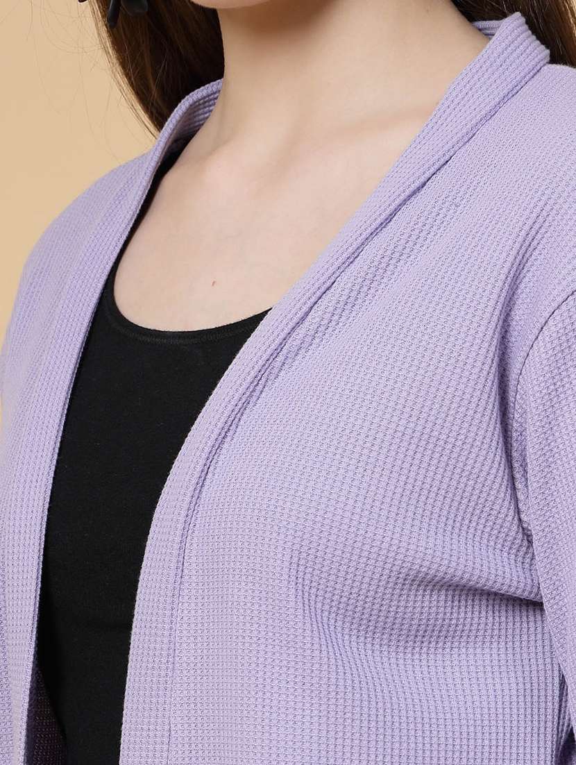 solid lavender casual shrug - 21144574 -  Standard Image - 4