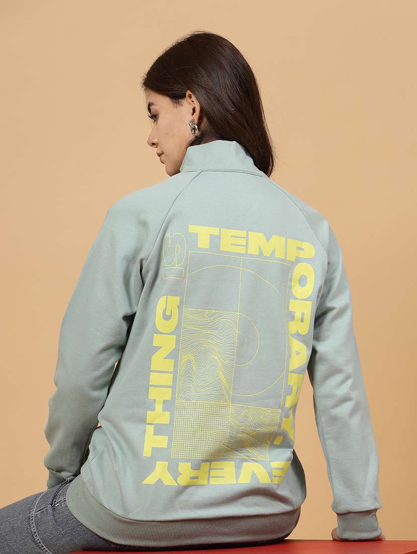 neo mint fleece back print sweatshirt - 21144578 -  Standard Image - 4