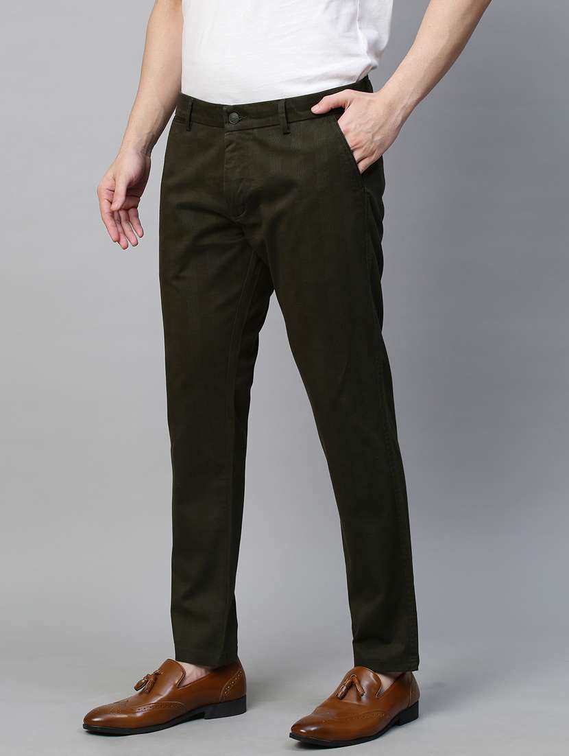 green checked printed casual trouser - 21144894 -  Standard Image - 1