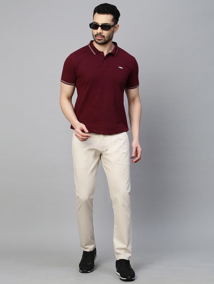solid cream casual trouser - 21144897 - Standard Image - 4