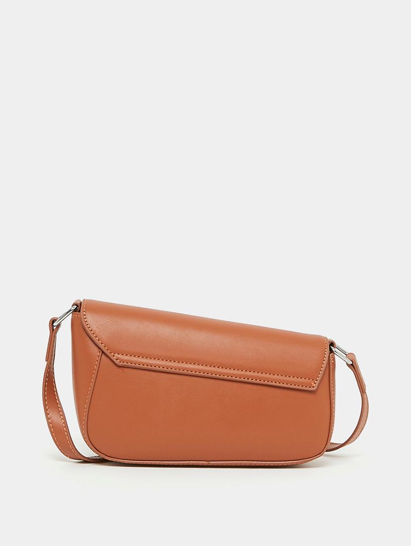 women brown polyester solids sling bag - 21145178 -  Standard Image - 1